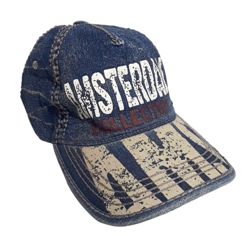 ROBIN RUTH Denim Distressed Amsterdam Cap